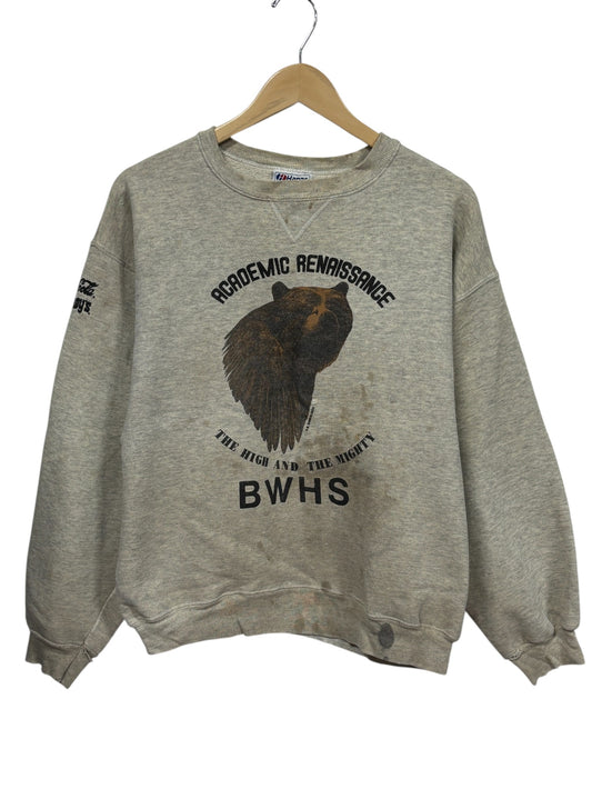 Vintage 90's Billings West High Bears Thrashed Crewneck Sweater Size XL