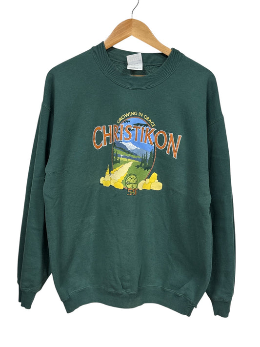 Vintage 00's Christikon Jesus Graphic Sweater Size Large