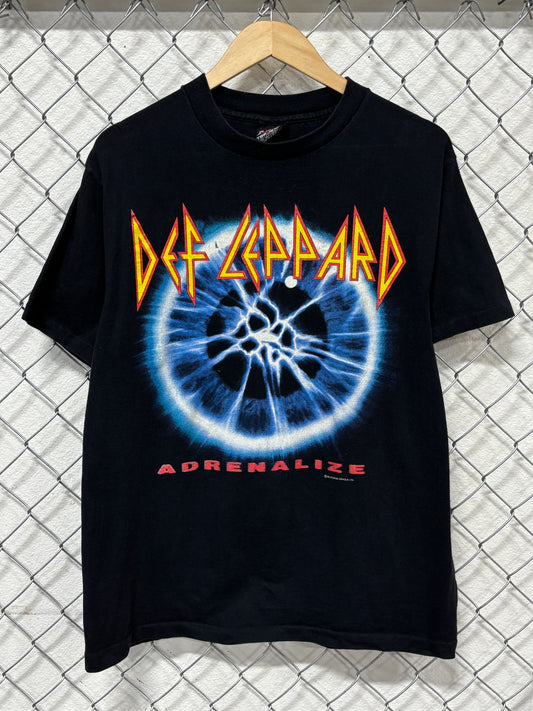 Vintage 90's Giant Def Leppard Adrenalize Band Tour Graphic Tee Size Large