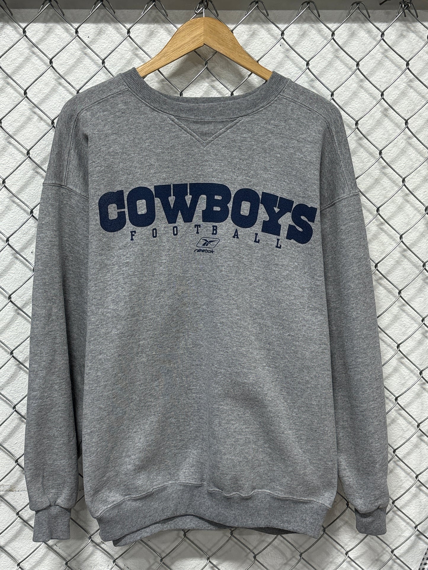 Vintage Reebok Dallas Cowboys Grey Crewneck Sweater Size XL