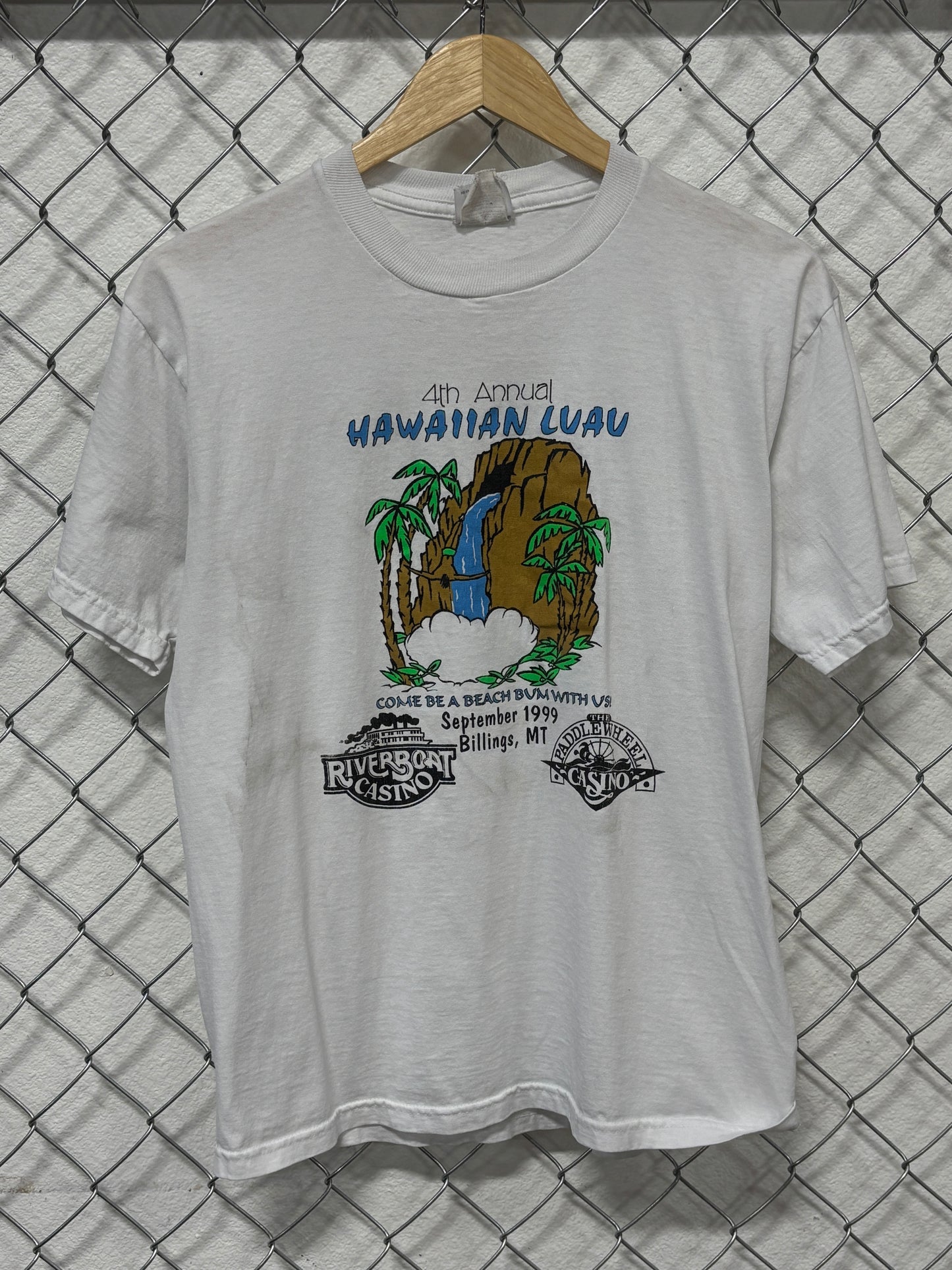 Vintage 1999 Billings Montana Riverboat Casino Graphic Tee Size Medium