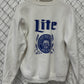 Vintage Super Bowl 22 Denver Broncos San Diego White Sweater Size Large