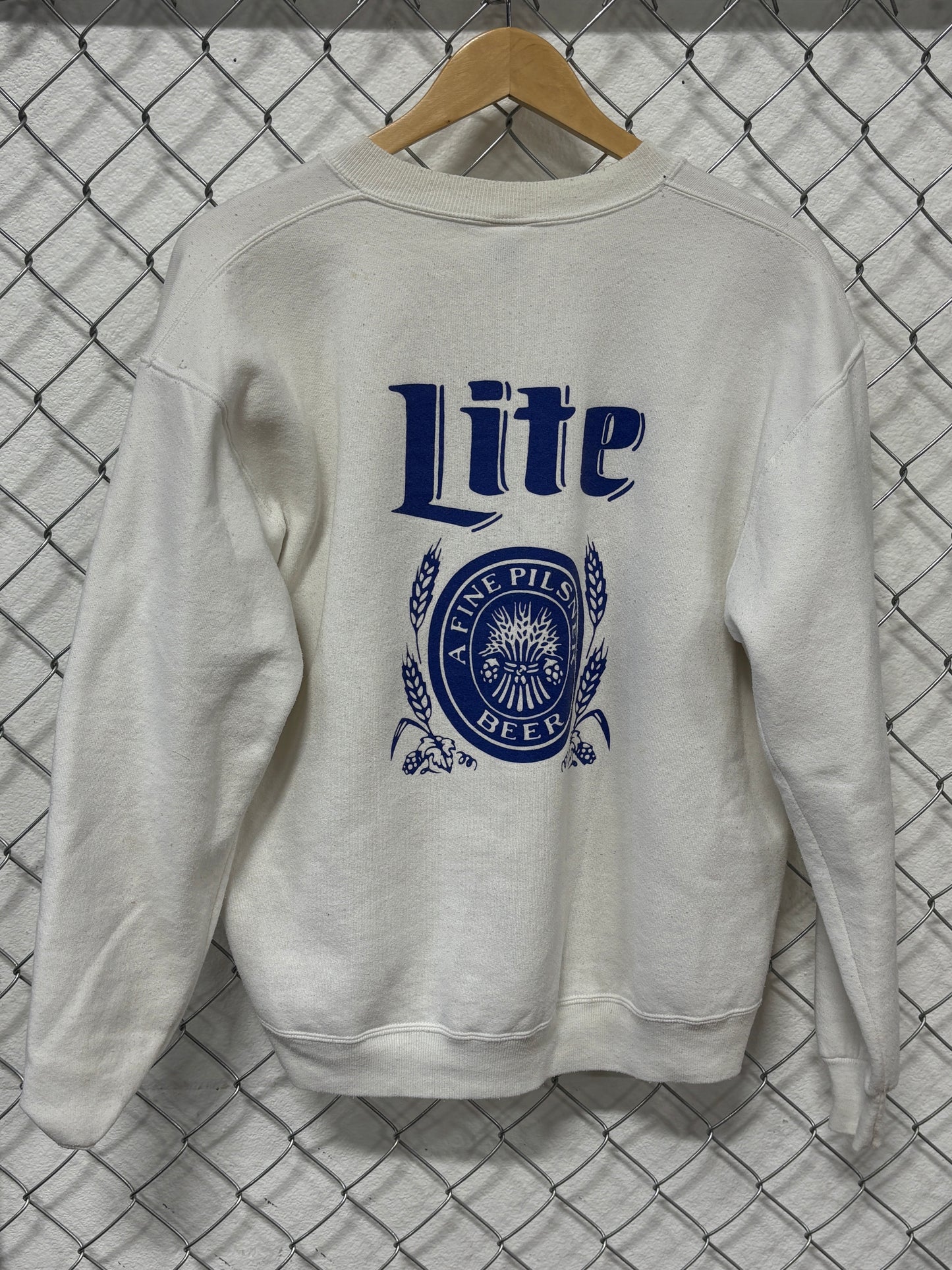 Vintage Super Bowl 22 Denver Broncos San Diego White Sweater Size Large