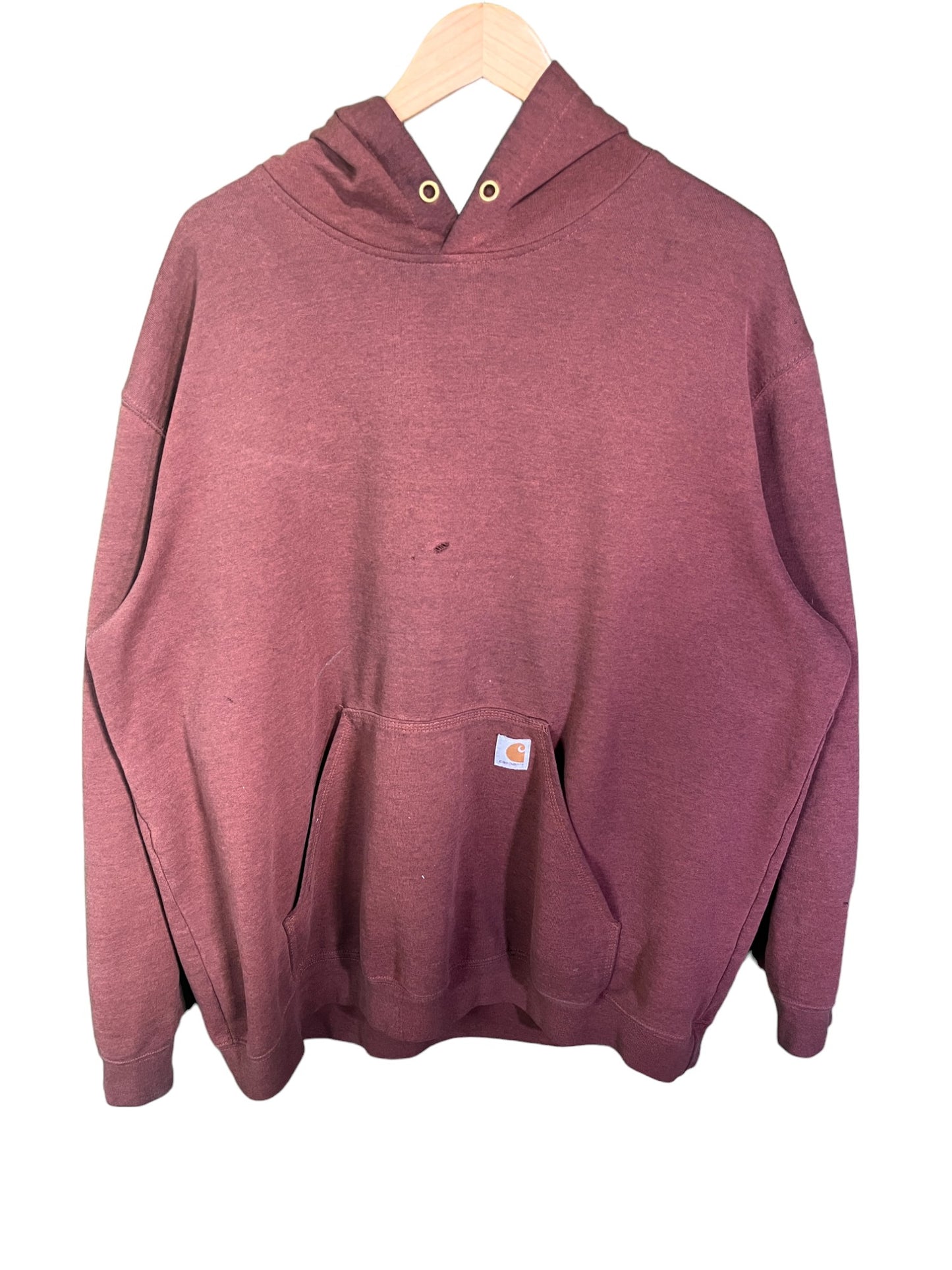 Vintage 00's Carhartt Faded Maroon Classic Hoodie Size XXL