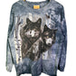 Vintage The Mountain Wolves Portrait Nature Graphic Long Sleeve Size Large