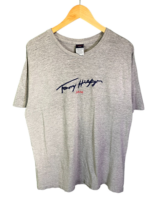 Vintage 90's Tommy Jeans Cursive Spellout Graphic Tee Size Large