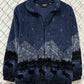Vintage 90's Black Diamond Nature Mountains Fleece Sweater Size Large