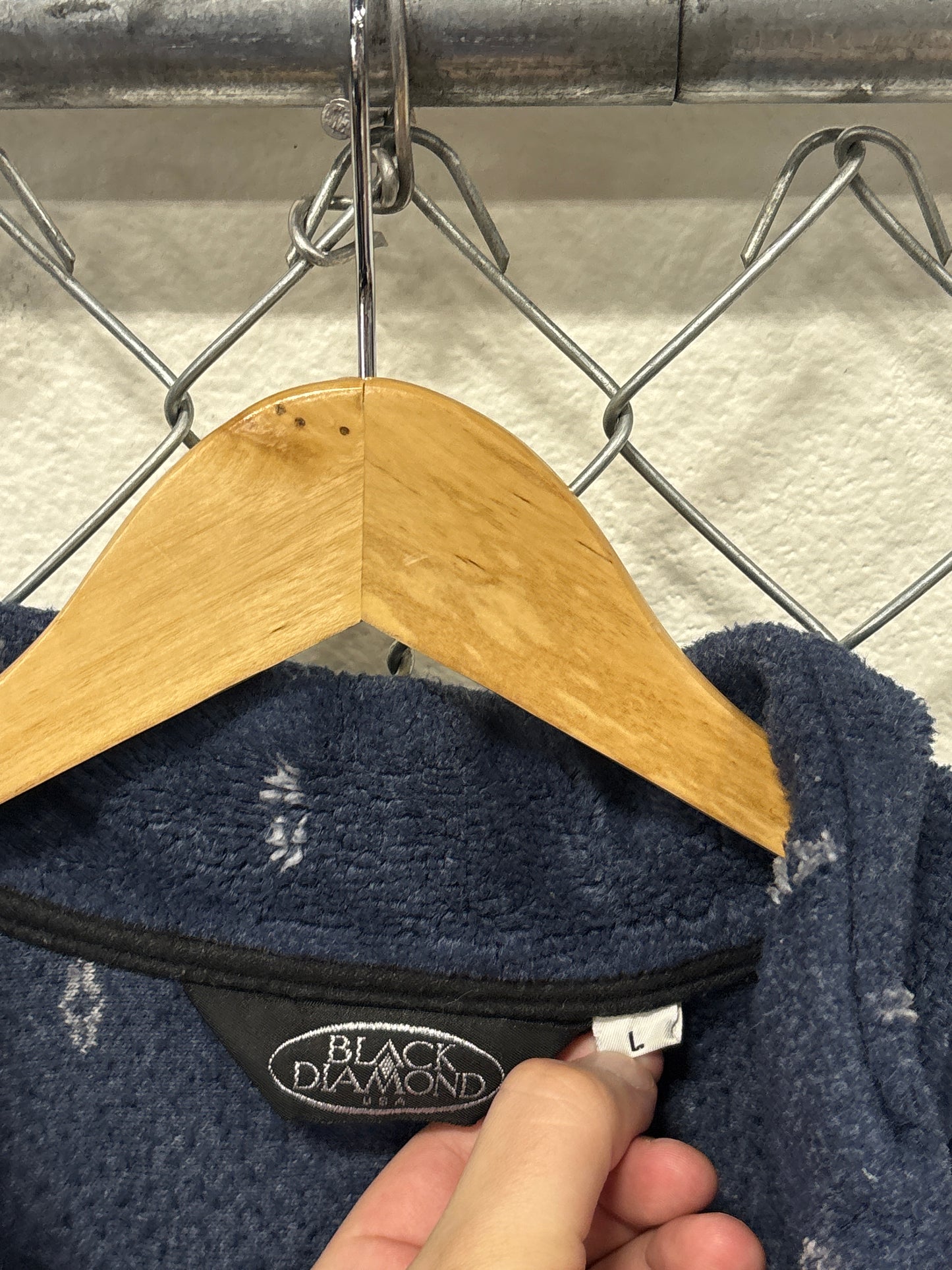 Vintage 90's Black Diamond Nature Mountains Fleece Sweater Size Large
