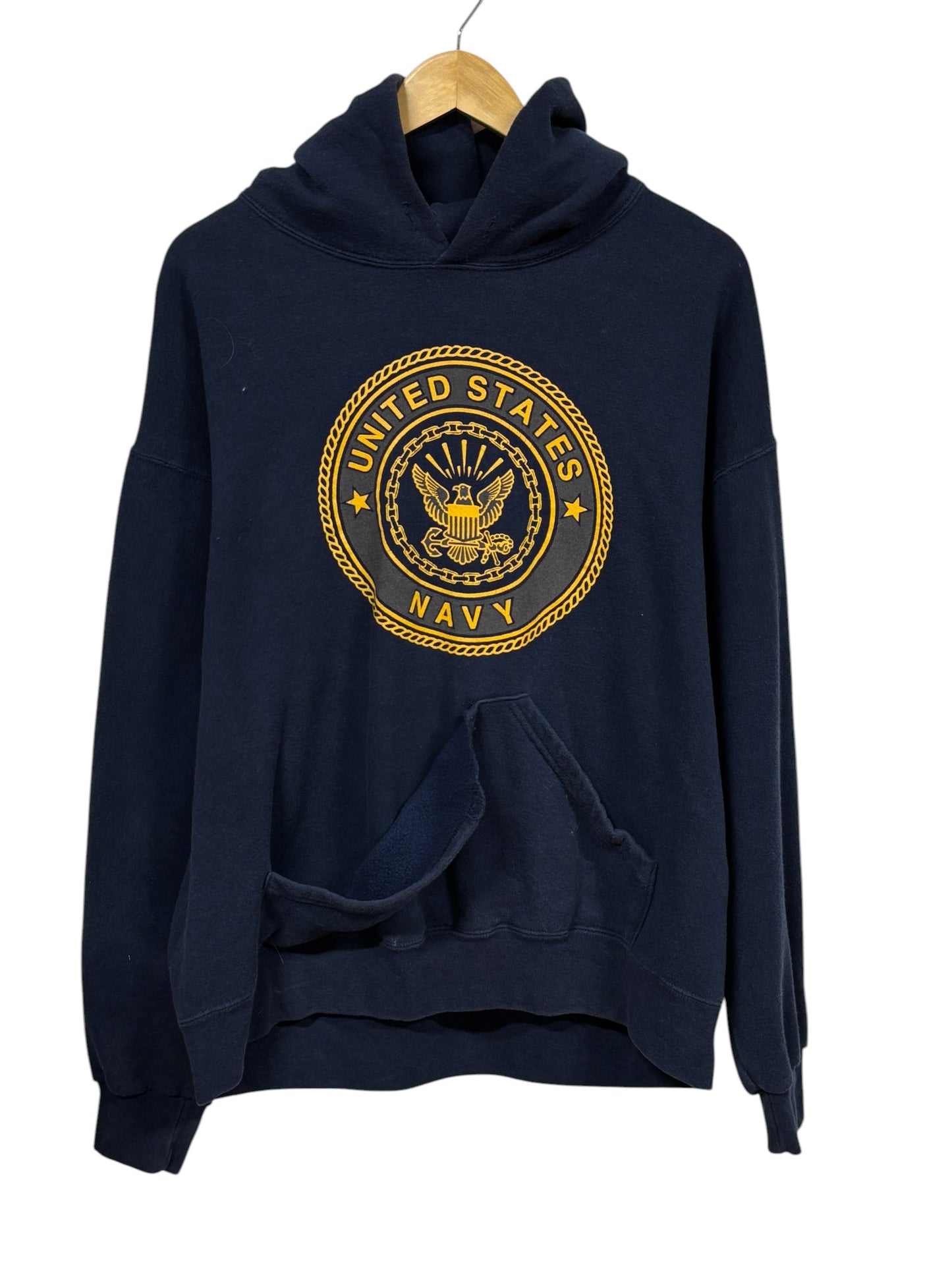 Vintage 00's United States Navy Distressed Hoodie Size Large