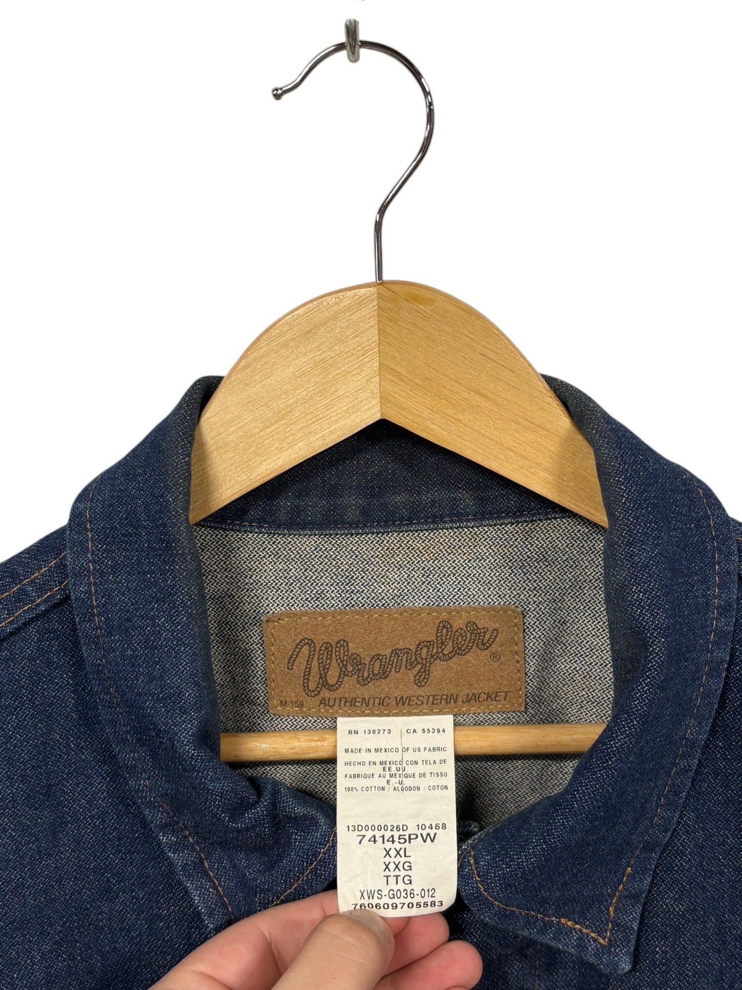 Vintage Wrangler Western Denim Jacket Size XXL