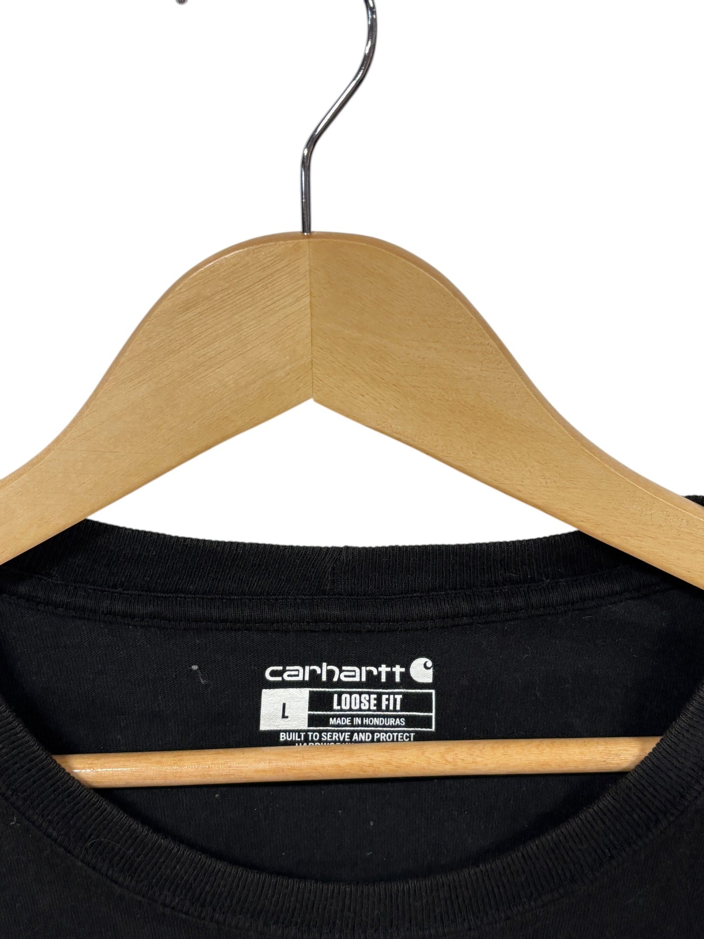Carhartt Classic Spellout Logo Distressed Tee Size Large