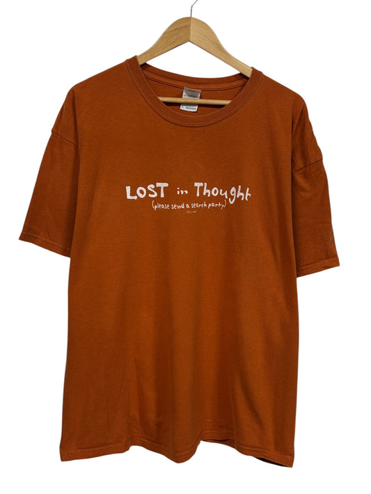 Vintage 00's Lost in Thought Send a Search Party Graphic Tee Size XL