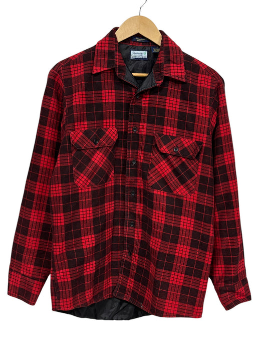 Vintage Fieldmaster Made in USA Red Insulated Flannel Button Up Size Medium