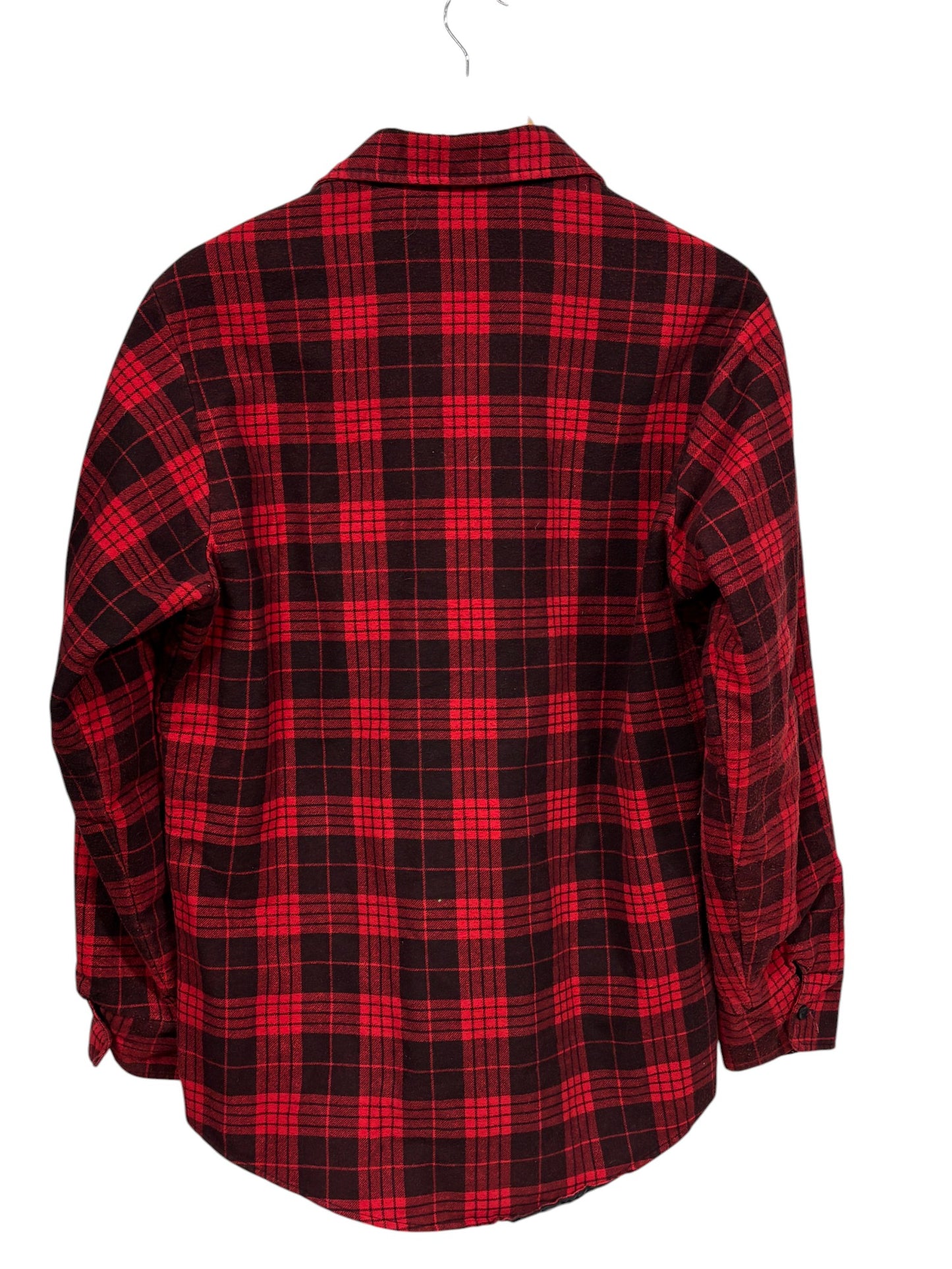 Vintage Fieldmaster Made in USA Red Insulated Flannel Button Up Size Medium