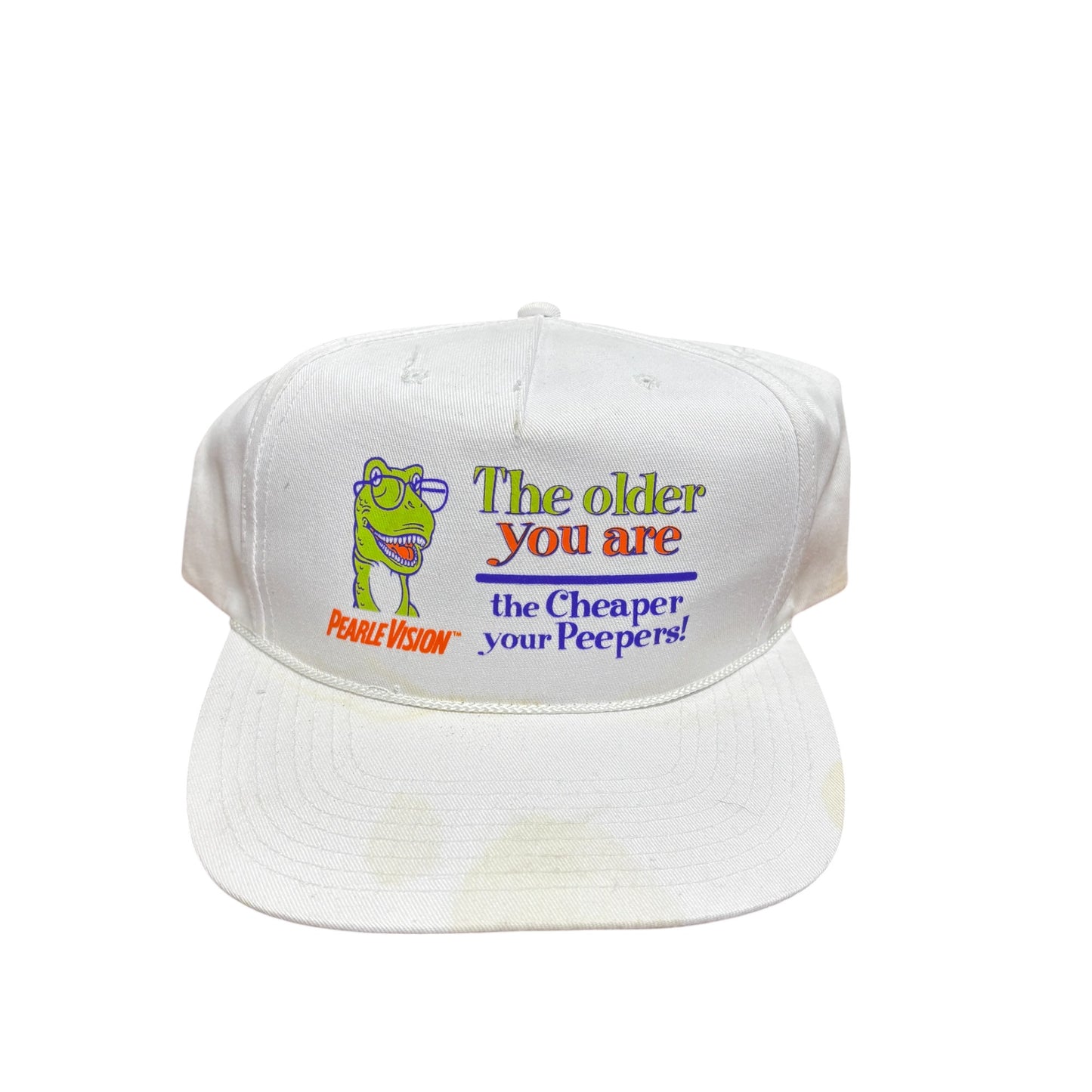 Vintage 90's Pearle Vision Cheaper your Peepers Glasses Hat