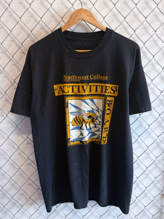 Vintage 90's Powell Wyoming Northwest College Graphic Tee Size Large