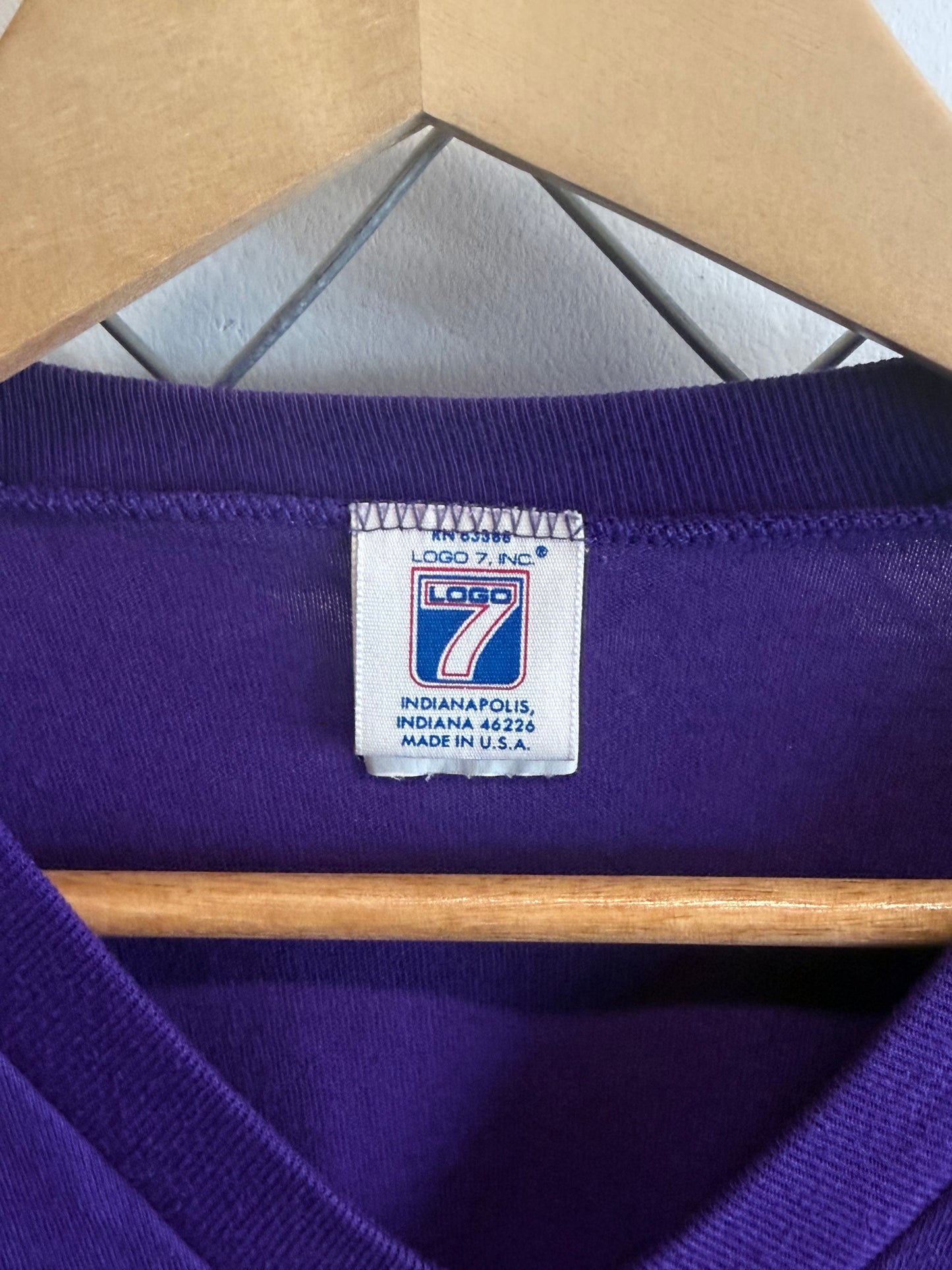 Vintage 90's Logo 7 Minnesota Vikings 3/4 Sleeve Football Tee Size Large
