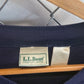 Vintage 90's LL Bean Navy Blue Long Sleeve Henley Shirt Size Large
