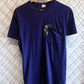 Vintage 80's Fruit of the Loom Purple Blank Pocket Tee Size Large