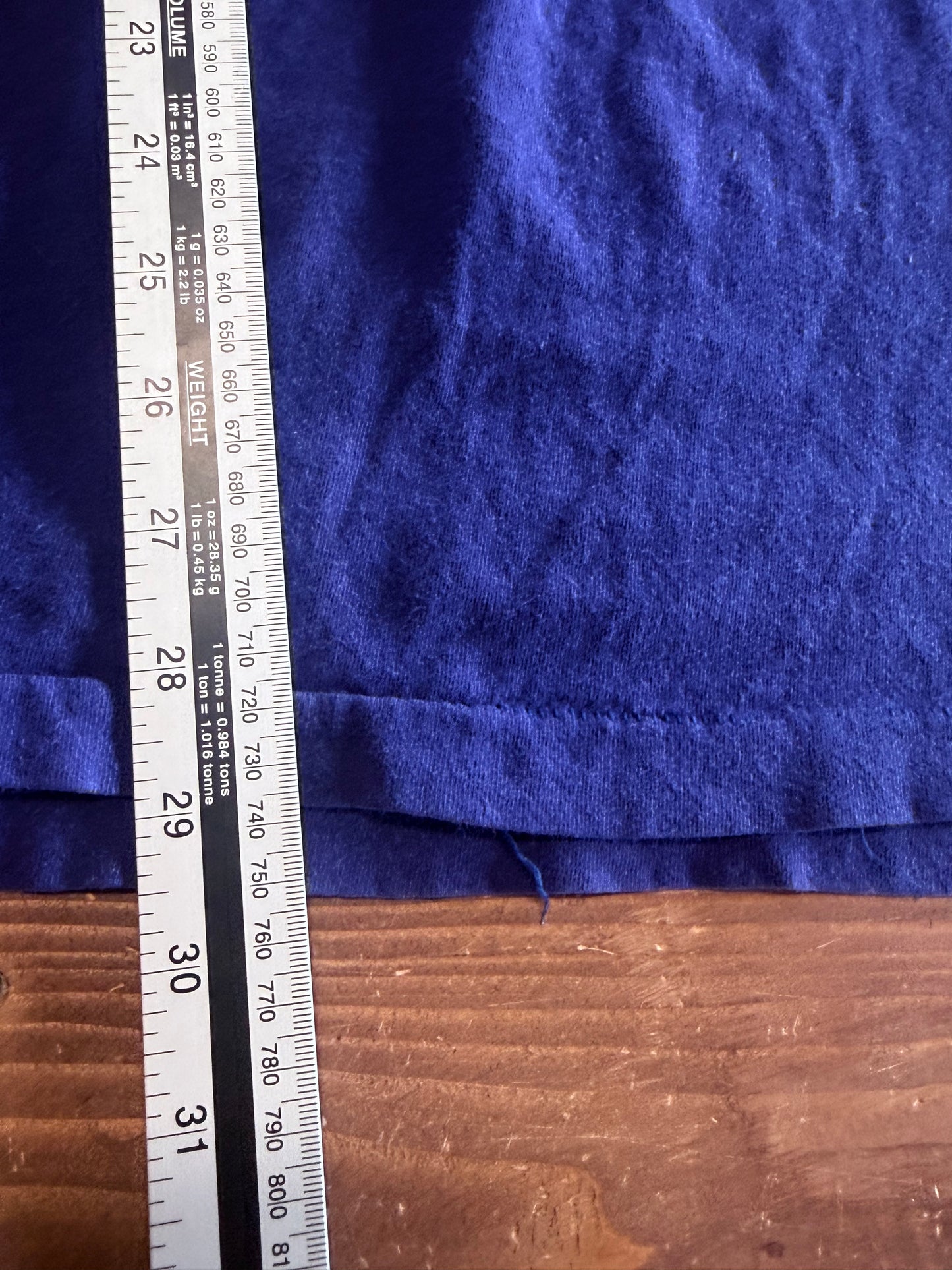 Vintage 80's Fruit of the Loom Purple Blank Pocket Tee Size Large