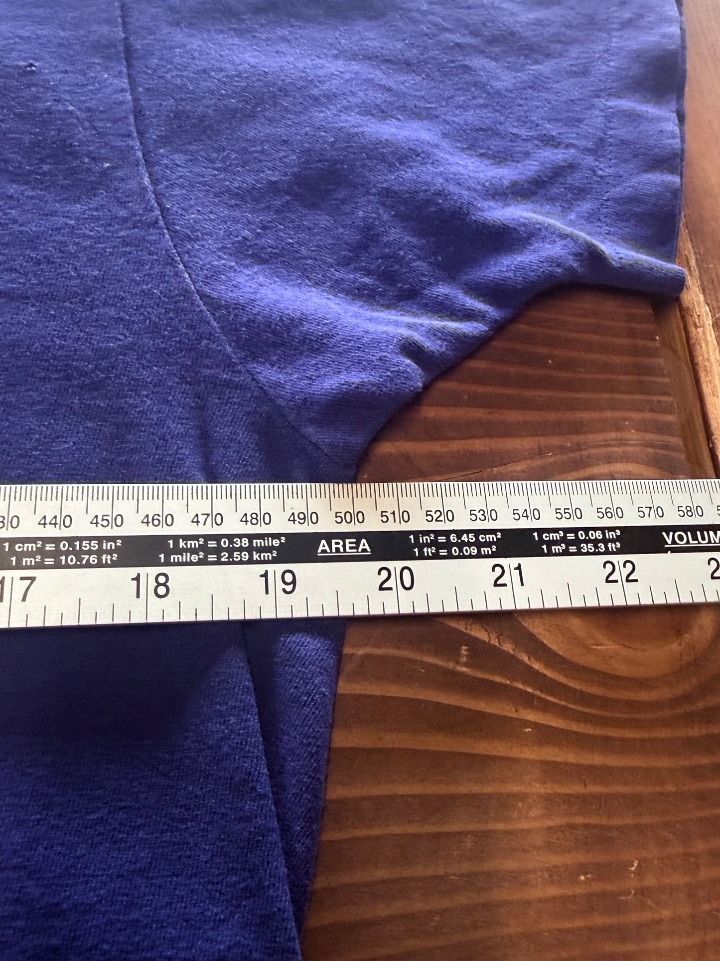 Vintage 80's Fruit of the Loom Purple Blank Pocket Tee Size Large