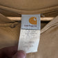 Vintage 90's Carhartt Heavy Weight Brown Henley Shirt Size XL