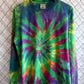 Vintage 90's Tie Dye Long Sleeve Shirt Size Large