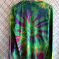 Vintage 90's Tie Dye Long Sleeve Shirt Size Large