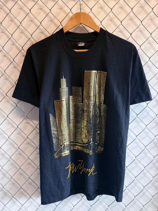 Vintage 80's New York Skyline Graphic Tee Size Large