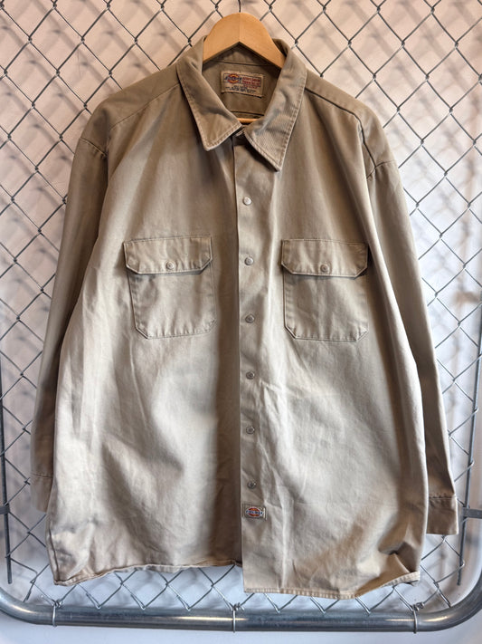 Vintage Dickies Heavy Weight Button Up Work Shirt Size XXL