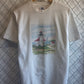 Vintage 90's Lighthouse Art Graphic Tee Size Medium