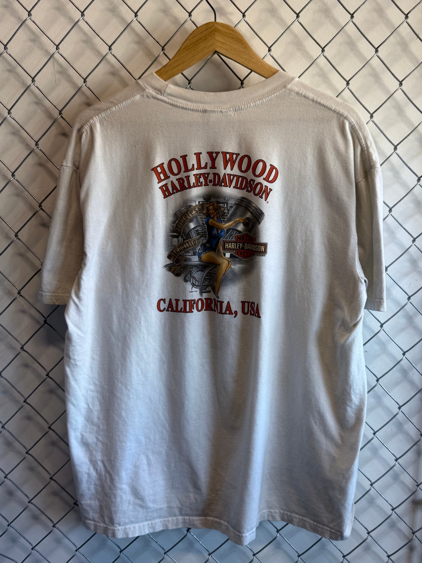 Harley Davidson Hollywood California Biker Graphic Tee Size XL