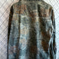 Woodland Camo Pearl Snap Button Up Long Sleeve Shirt FR Size XL