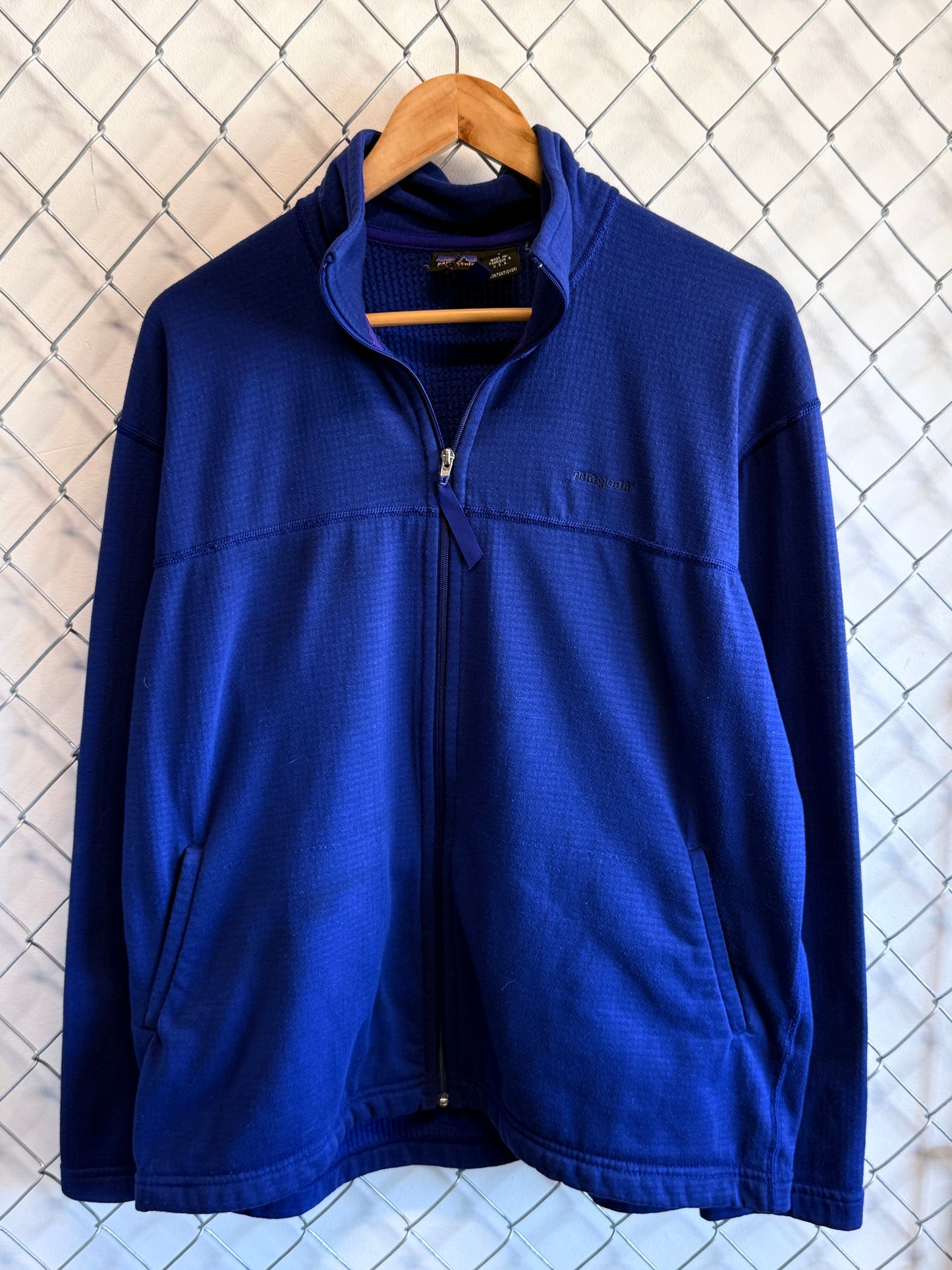 Vintage Patagonia Blue Fleece Zip Up Sweater Size Large