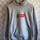 Supreme Heather Grey Box Logo Hoodie Size Large