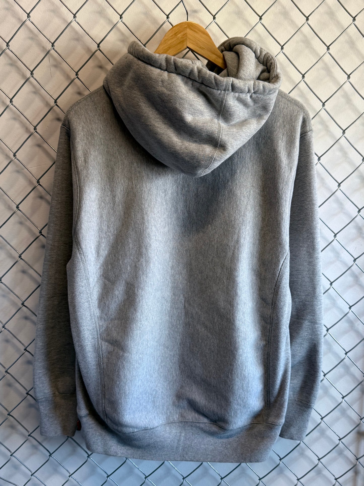 Supreme Heather Grey Box Logo Hoodie Size Large