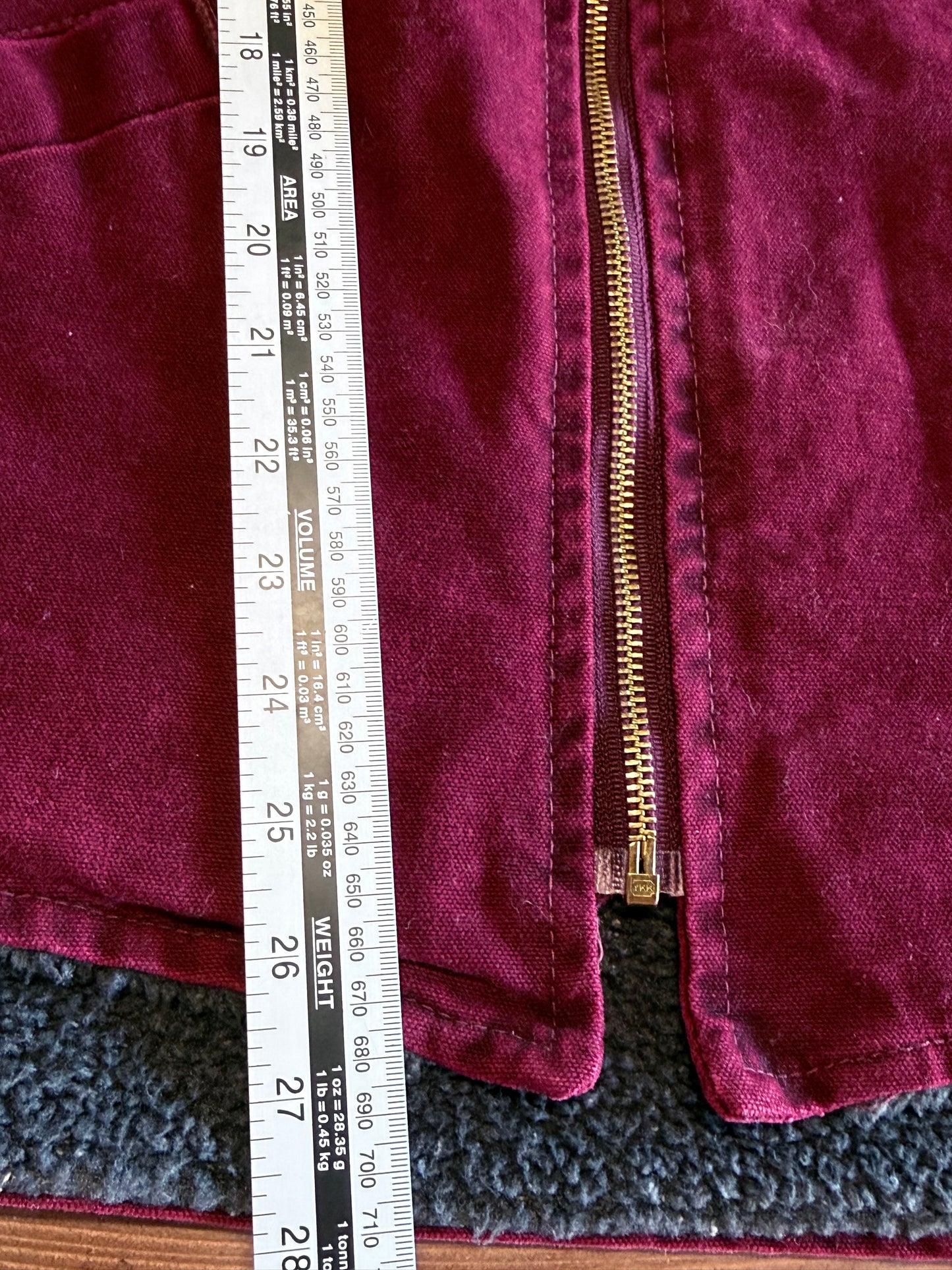 Vintage Carhartt Crimson V13 Made in USA Zip Up Vest Size XXL