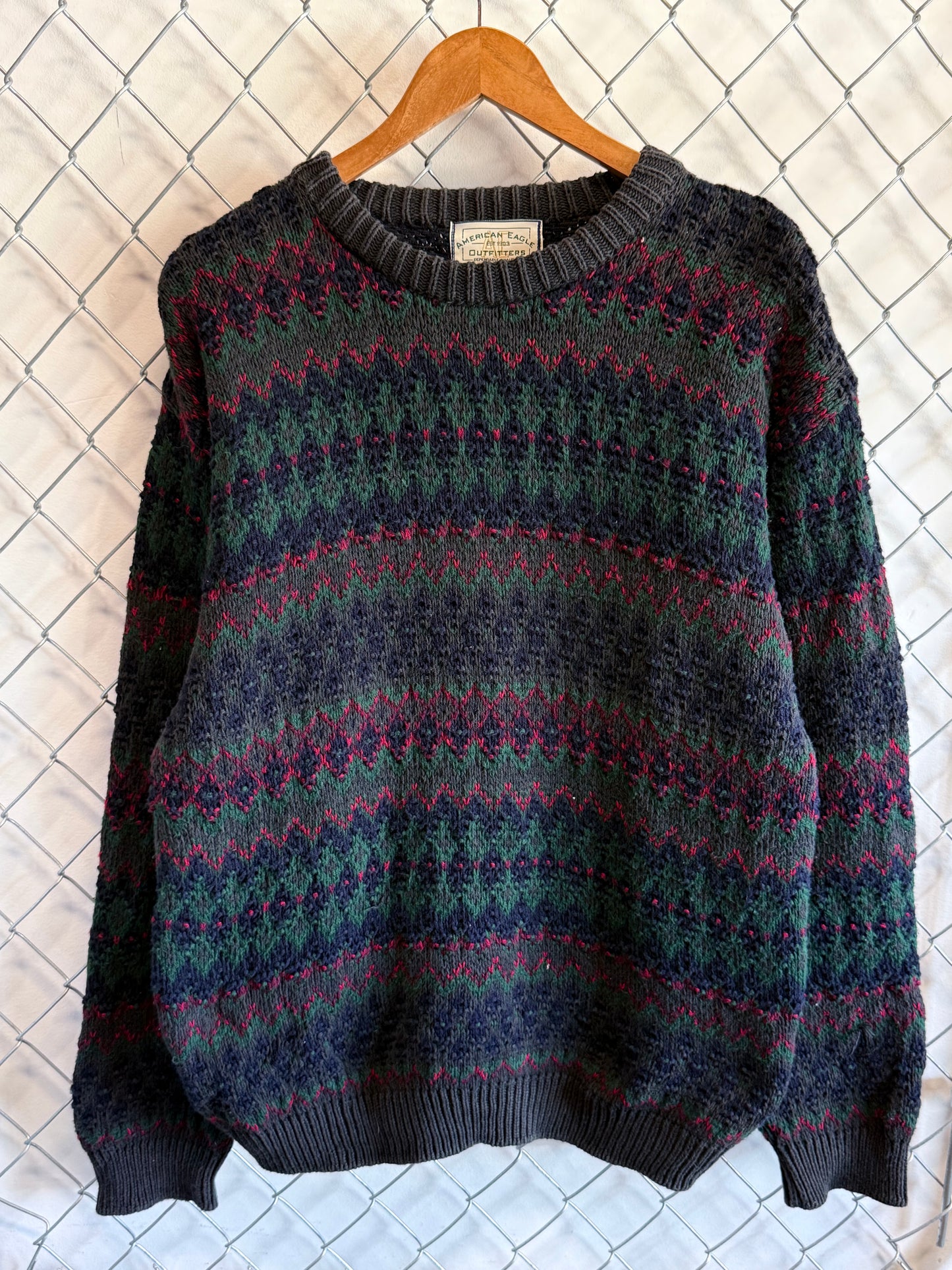 Vintage American Eagle Outfitters Made in USA Knit Sweater Size Large