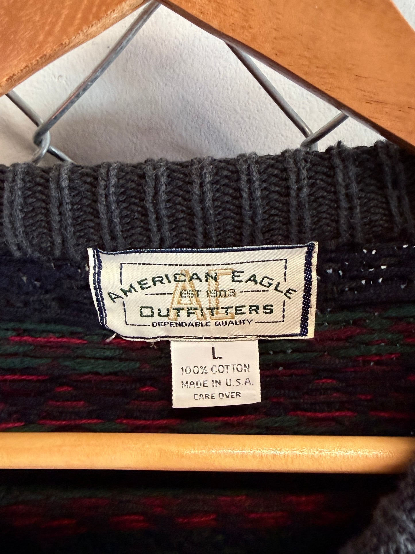Vintage American Eagle Outfitters Made in USA Knit Sweater Size Large