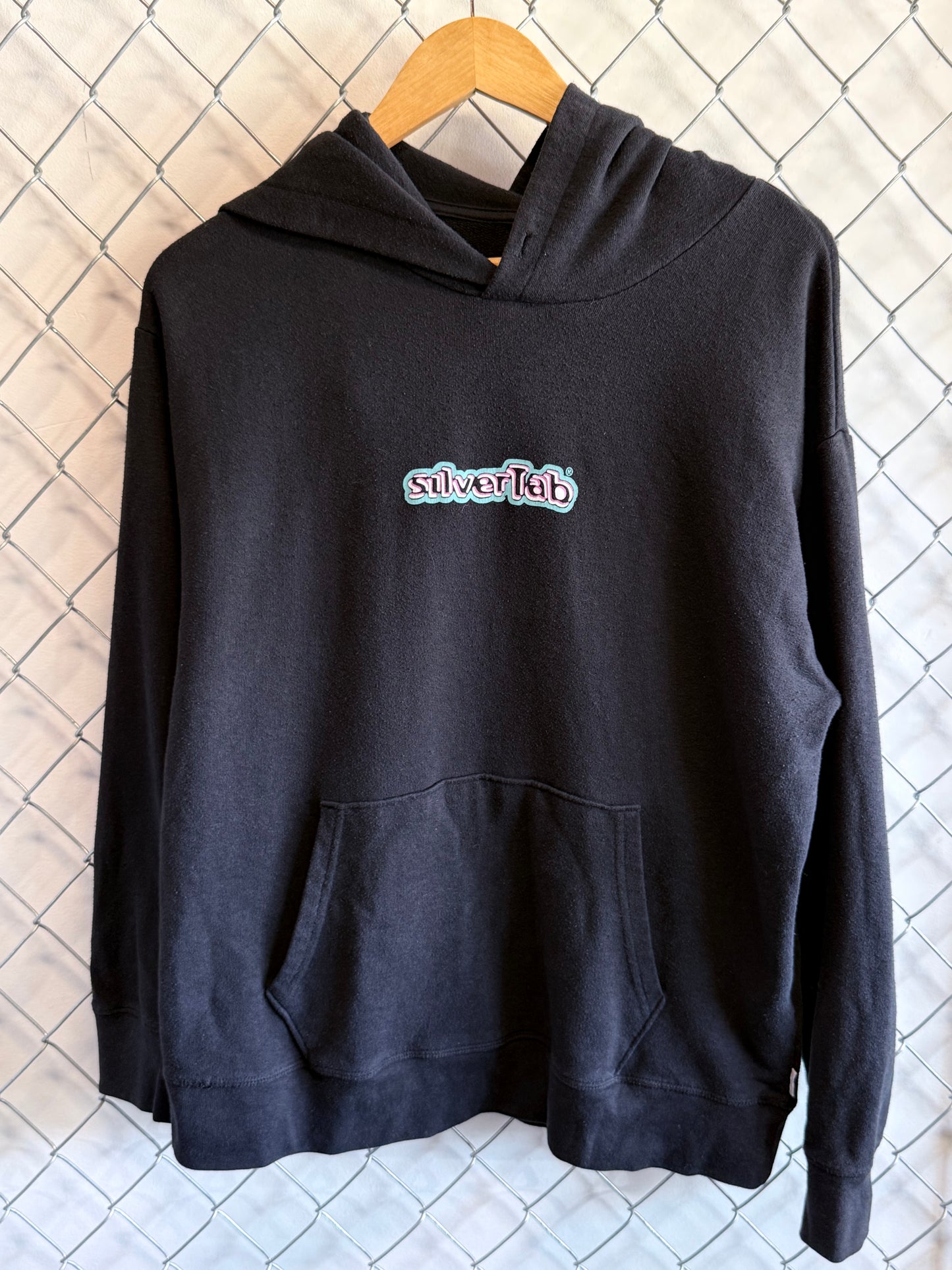 Vintage Levi's SilverTab Logo Black Hoodie Size Medium