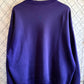 Vintage 90's Muscatine Iowa Purple Embroidered Sweater Size XXL