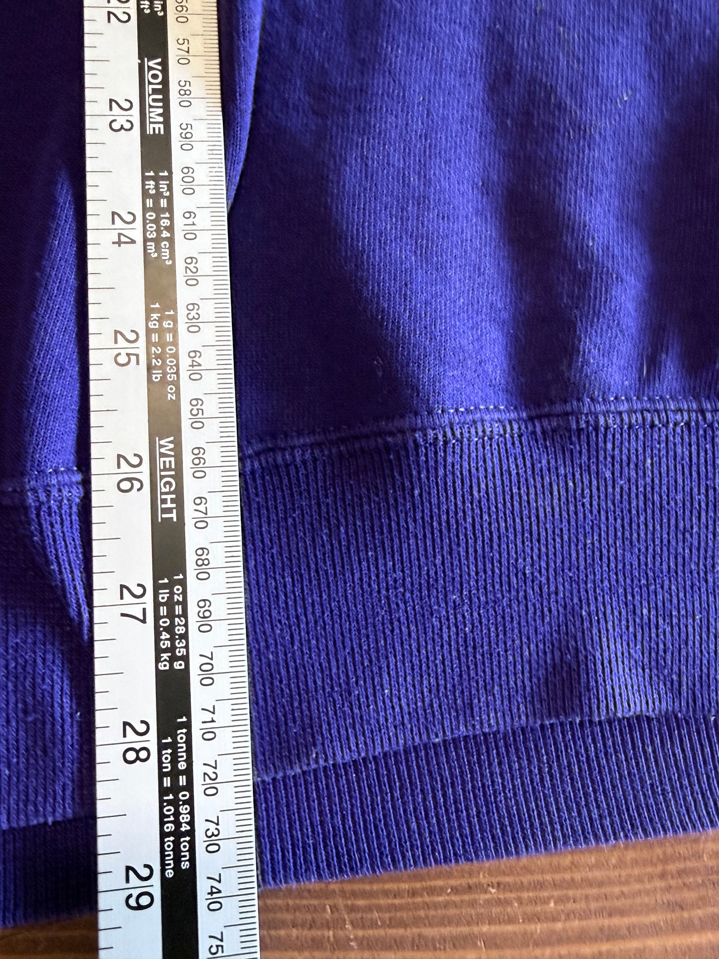 Vintage 90's Muscatine Iowa Purple Embroidered Sweater Size XXL
