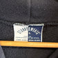 Vintage Sturdy Sweats Black Blank Zip Up Hoodie Made in USA Size Large