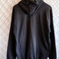Vintage Sturdy Sweats Black Blank Zip Up Hoodie Made in USA Size Large
