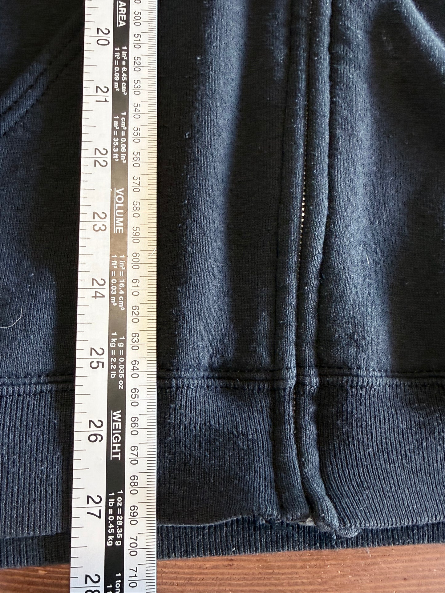Vintage Sturdy Sweats Black Blank Zip Up Hoodie Made in USA Size Large