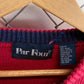 Vintage Par Four Golf Big Print Red Crewneck Sweater Size Medium