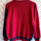Vintage Par Four Golf Big Print Red Crewneck Sweater Size Medium