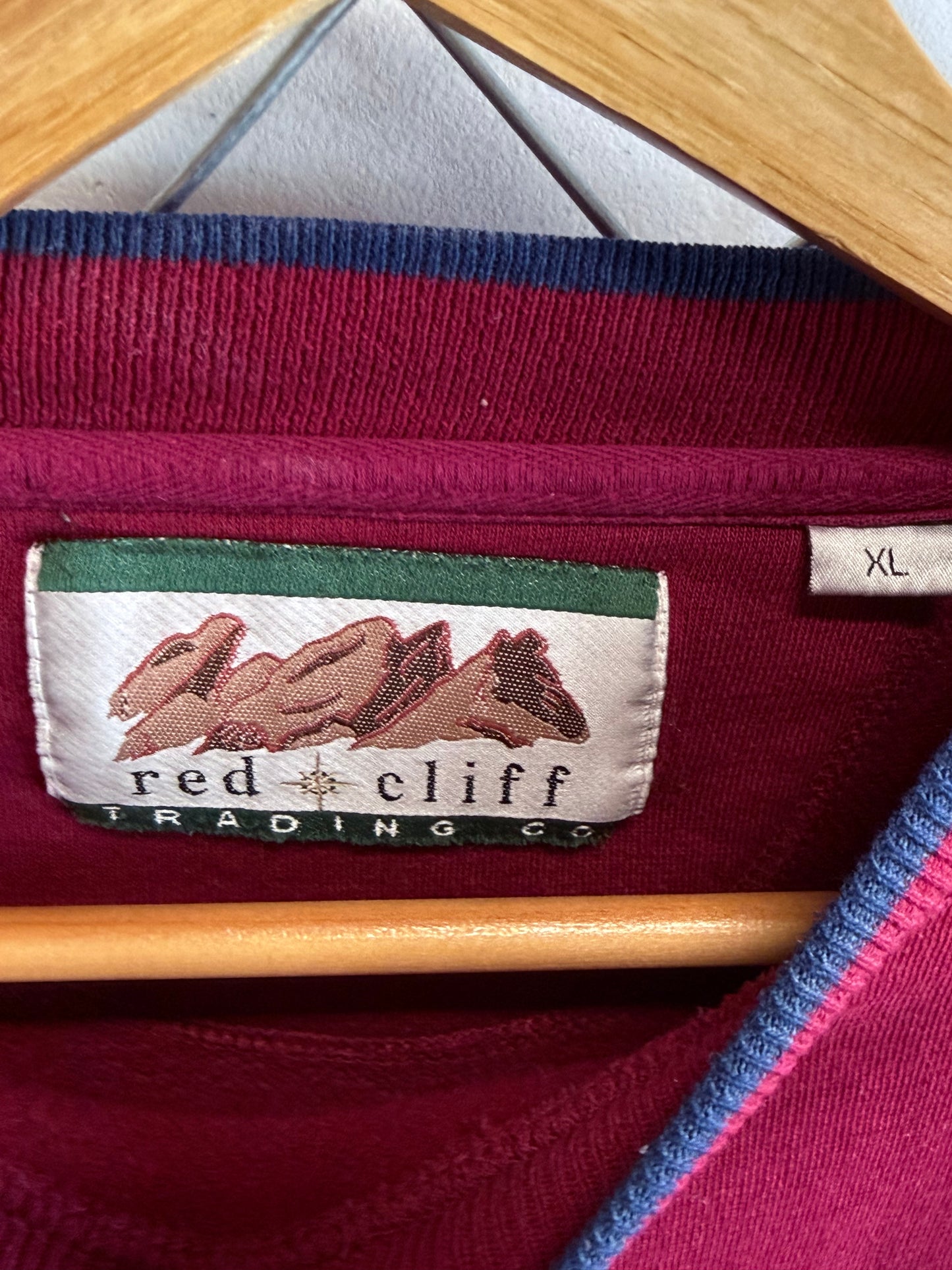 Vintage 90's Sailing Red Crewneck Sweater Size XL
