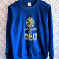 Vintage 80's University Paris Blue Crewneck Sweater Size XL