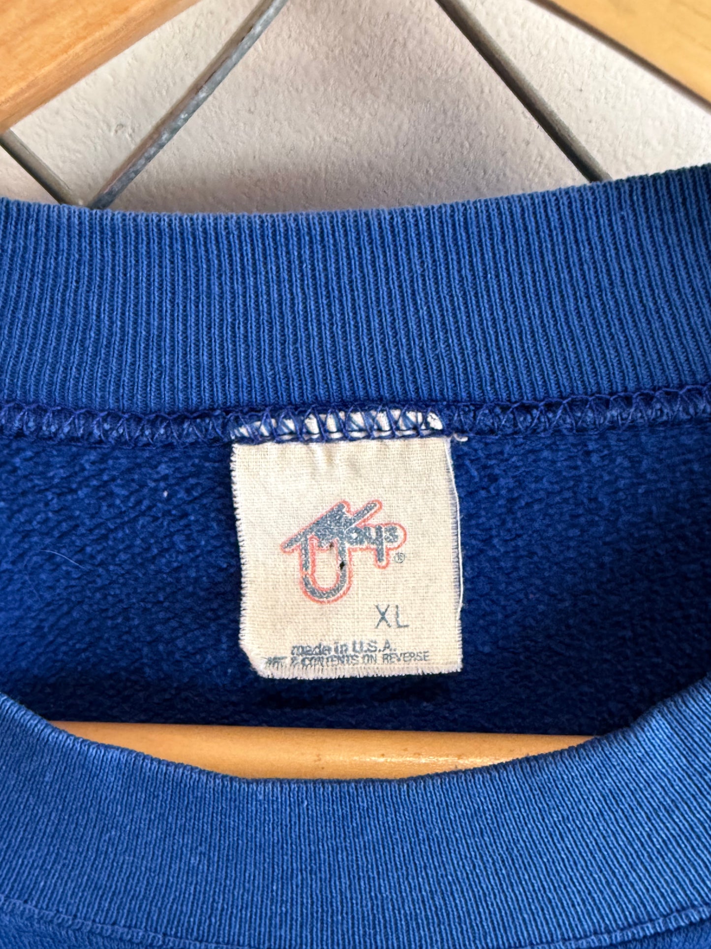 Vintage 80's University Paris Blue Crewneck Sweater Size XL